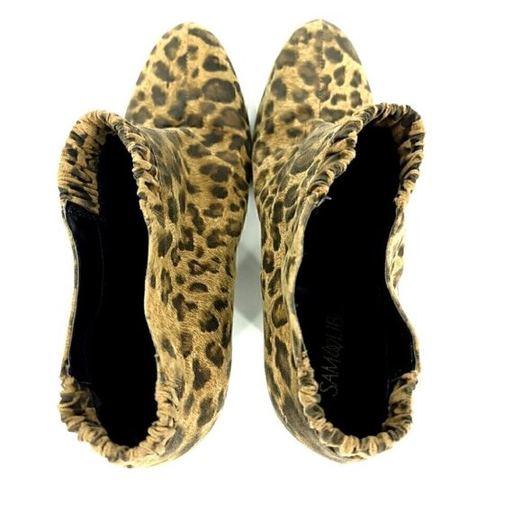 Sam and Libby 10 Leopard Animal Print Vegan Bootie - Picture 6 of 10